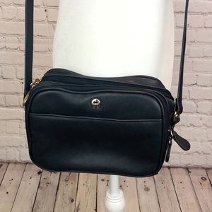 ETIENNE AIGNER / leather navy blue vintage purse